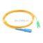 Yellow Simplex Single mode G657A G652D PVC SC APC To SC UPC Fiber Optic Patch cord Fiber Jumper