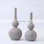 2021 Nordic Minimalism Ceramic Handcraft Matte Porcelain Grey Gourd Vase for Flower Arrangement