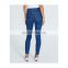 Wholesale women's denim blue jeans ankle length pants design with metal button for closure type jean mujer