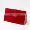 Custom Brand Logo Printing Creative Red Foldable Triangle Rigid Cosmetic Gift Packaging Box With Ribbon Bow
