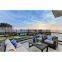 outdoor balcony glass frameless balustrade railing clamp led strip light