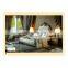 Classic luxury wood bed comforter sets bedroom furniture King size Bed