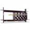 Wall Mount Wooden  Wine Rack Holder  with glass holder and storage shelf
