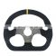 Racing Rally Sport Flat Drift sim Steering Wheel Suede Leather 325mm Black Pro