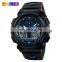 SKMEI 1270 Fashion Double Time LED Digital and Quartz Men's Watch 50M Waterproof Week El Light Watches Men