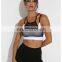 New Design Sexy White Black Hollow Out Mesh Sport Bra Top Women Padded High Impact  Thin Shoulder Strap Sports Bra and lagging