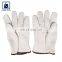 Straight Thumb Color Binding Plain Style Leather Gloves for Wholesale Purchase