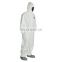 hazmat suit safety disposable waterproof white coverall with cheap price