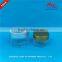 hot sale transparent color glass jar for cosmetic, empty cream jar with aluminum cap