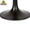 Heavy Duty Tea Table With Tulip and Trumpet Base in Black Aluminum Carbon Steel Stainless Metal Tulip Trumpet Base in Black