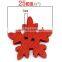 Orignal Wooden Snowflake Christmas Decor Red Color Wooden Snowflake