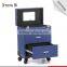 PVC hairdressing case makeup beauty case with mirror