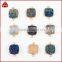 Gold Plated Square Titanium Rainbow Blue Druzy Agate Geode Connector Double Bails