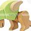 2015 New Style Mini Animal Toys Size 19*17*9cm Wooden Educational Tino Dinosaur Construction Set for Kids