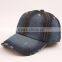 DMH002 Fashion washing sport caps 6 panel denim baseball caps New snapback hat
