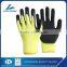 2016 Best Selling Knitted Cuff Foam Wrinkle Latex Palm Coated Safety Working Glove