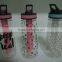 Easy carry sports bottle tritan bottle 650ml 700ml with ice stick and straw