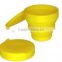 promotion foldable silicone cup sets with cover