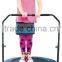 40" Two-way Foldable Mini Trampoline With Adjustable Hand Bar