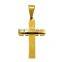 Hot sale gold plated jewelry stainless steel scriptures cross necklace pendant