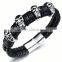 Trending Hot Products 2016 Mens Black Wholesale Leather Bracelets