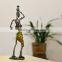Home decor antique casting tecnique pewter crafts African figurine