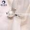 AAA quality freshwater pearl ring designs silver pearl gemstone ring