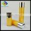 15ml 30ml 50ml yellow cosmetic bottles Round Rotating Airless Bottle iso9001 certification