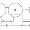 With dial horizontal adjustable double stents