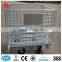 Collapsible Wire Mesh Container/rolling Metal Storage Cage(10 years factory)