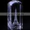 crystal crafts 3d laser Eiffel Tower model for souvenir cube