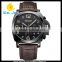WJ-5509L small dial work genuine leather band fashion Megir men waterproof hand watch
