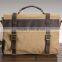 Handmade leather messenger bags waxed cotton canvas messenger bag canvas casual messenger bags for men