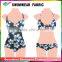 original design latest flower print ladies top bikini fabric