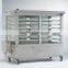 Quickly Hot Cake Stainless Steel Glass Warmer Food Display Cabinet