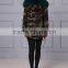Winter New Arrival Army Green Hooded Fashion Quality Style Coat Fur Real Fox Fur Jacket