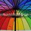 24 ribs rainbow umbrella factory for all kind of advertising 23" stick umbrella