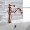 Countertop Golden Plated Brass Bathroom Basin Faucet