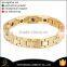 Fashion Exquisite Stainless Steel Gold Plated Bio Magnetic Energy Bracelet