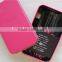2015 Fashion Makeup Kits Wooden Cosmetic Brushes with Metal Makeup Box