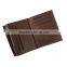 Item CP5: high quality custom logo soft genuine leather trifold mens wallet with zipper pocket