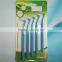 "L" shaped dental interdental brush, interproximal toothbrush