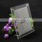 High quality clear acrylic desktop photo frame with advertising nail