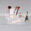 Custom black acrylic brush organizer with compartments , acrylic make up brush holder