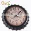 Beer cap design unique art decor metal wall clock