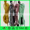 Colorful low valtage braided 3 core cotton/textile fabric wire