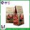 Advanced aluminium paper pouch valve bag with coffee powder side gussets bag