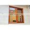 Wood Color Aluminium Sliding Glass Window