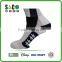 Well Pattern Black Coarse Drill White Nylon Sports Socks