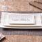 Whiteware Porcelain Ceramic Rectangular Platter, size :12/14/16-Inch, White